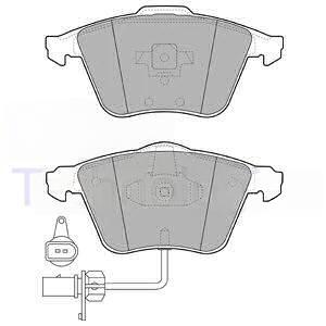 Комплект гальмівних накладок, дискове гальмо, Delphi LP1922