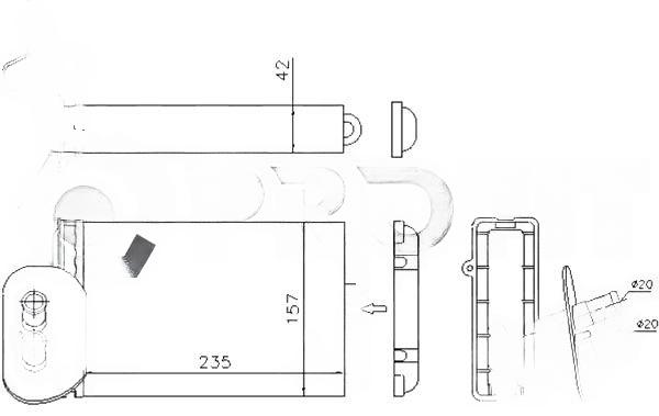 Теплообмінник, система опалення салону, Profit 1760-0006