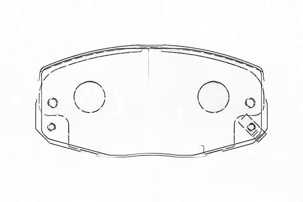 Комплект гальмівних накладок, дискове гальмо, Champion 573730