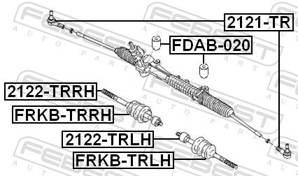 Гофрований кожух, механізм рульового керування, Febest FRKB-TRRH