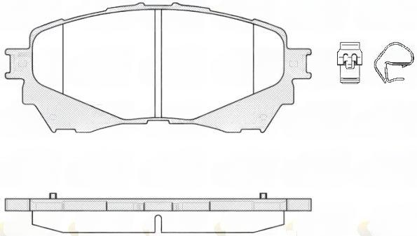 Комплект гальмівних накладок, дискове гальмо, Roadhouse 21538.04