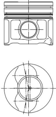 Поршень, FIAT/OPEL 82.40 186A8/186A9/188B2/192A1/Z19DT/Z19DTL, Kolbenschmidt 41795610