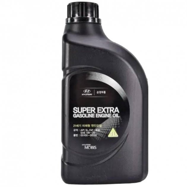 Олива моторна 5w-30, 1л, Mobis Hyundai/KIA Super Extra Gasoline 5W-30, 1л., Mobis 05100-00110