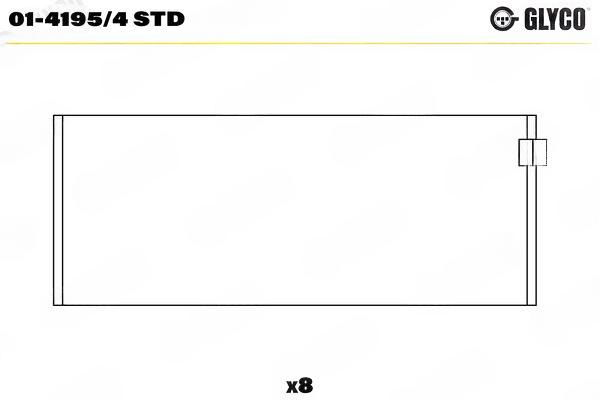 Підшипник шатуна, Glyco 01-4195/4STD