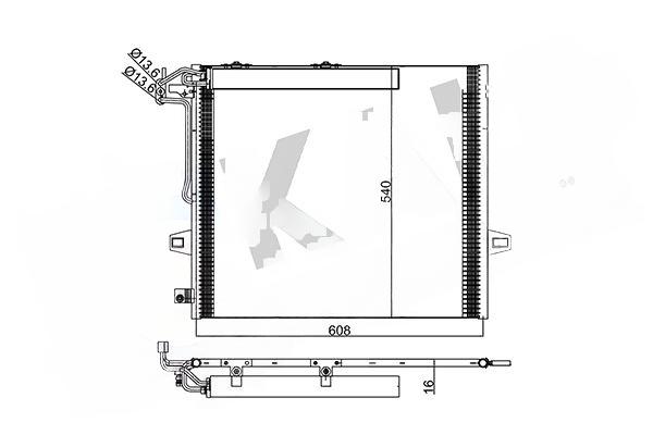 Конденсатор, система кондиціонування повітря, Kale Oto Radyatör 342630