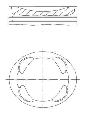 Поршень, Berlingo/Partner 1.6 VTi 09- (77mm), Mahle 081PI00104000