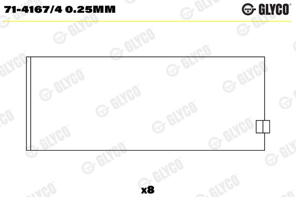 Підшипник шатуна, Glyco 71-4167/40.25MM