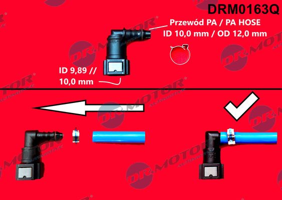 Шланговий з’єднувач, паливний шланг, Dr.Motor DRM0163Q