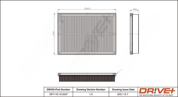 Повітряний фільтр, Dr!Ve+ DP1110.10.0207