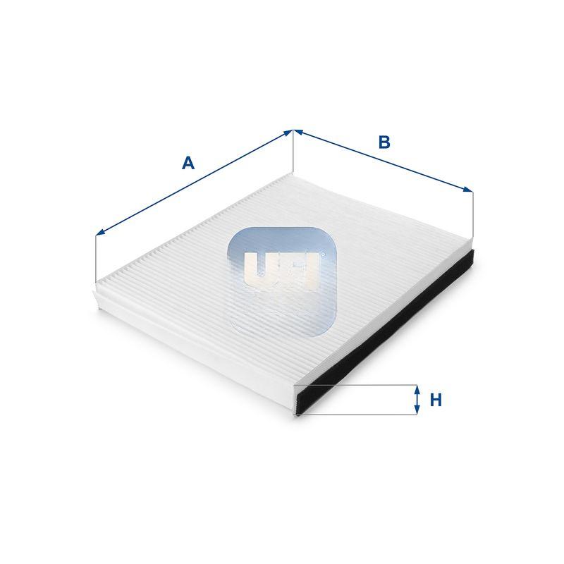 Фільтр, повітря у салоні, 34мм, пиловий фільтр, Ufi 53.189.00
