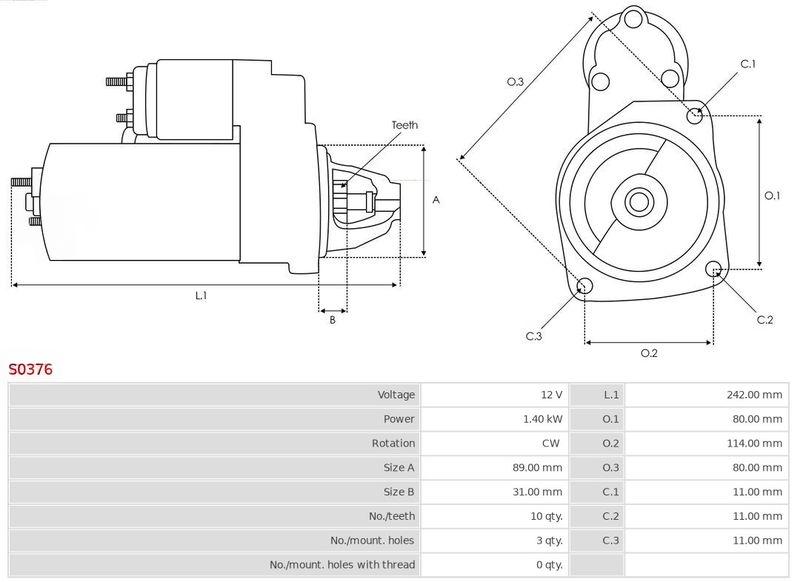 Стартер, Auto Starter S0376