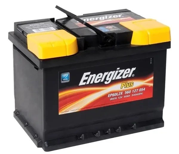 Акумулятор 60ah-12v energizer plus (242х175х190), l, en540, Plus (242х175х190), L, EN540, Energizer 560127054