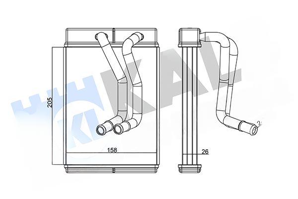 Теплообмінник, система опалення салону, Kale Oto Radyatör 346775
