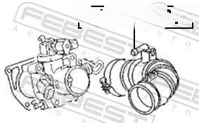 Шланг, подача повітря, MAZDA 323 BJ 1998-2002), Febest MZAH-PRM