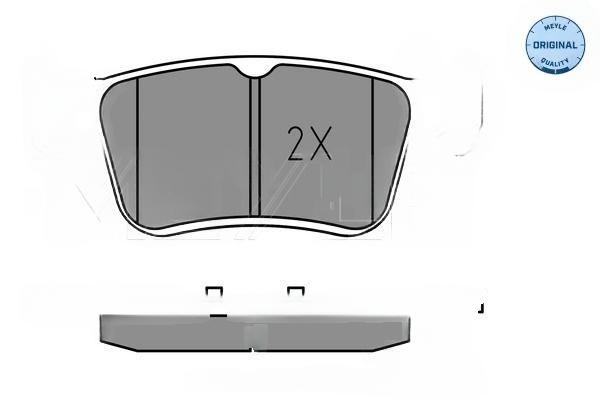 Комплект гальмівних накладок, дискове гальмо, Meyle 0252242915