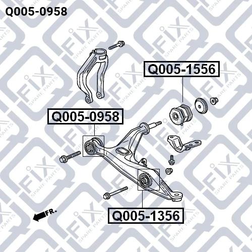 Сайлентблок переднього нижнього важеля, Q-Fix Q0050958