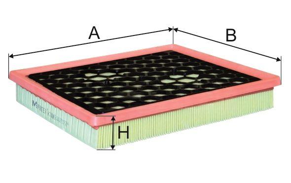 Повітряний фільтр, фільтрувальний елемент, OPEL Insignia, SAAB 9-5 II (пр-во M-filter), Mfilter K786