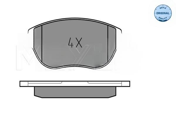 Комплект гальмівних накладок, дискове гальмо, Meyle 0252360019