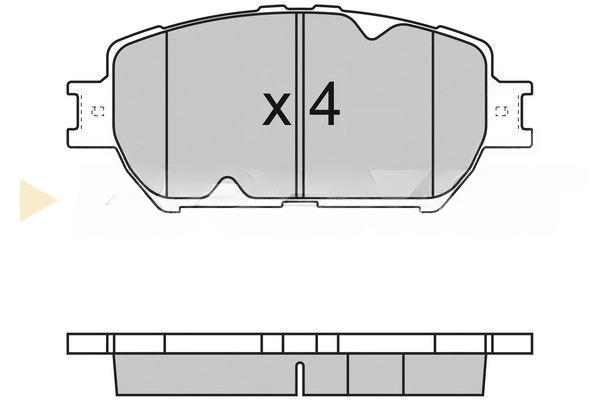 Комплект гальмівних накладок, дискове гальмо, Bremsi BP3126