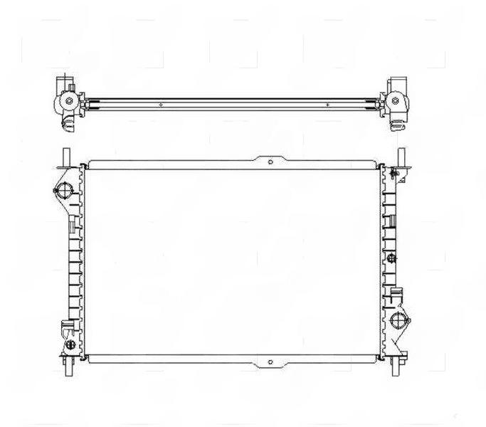 Радіатор, система охолодження двигуна, Nrf 54755