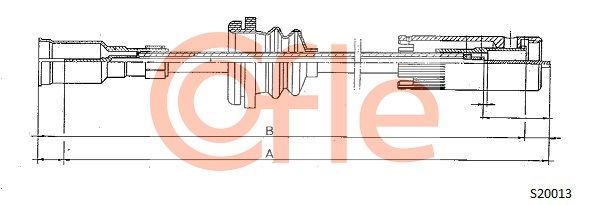 Трос привода спідометра, Cofle S20013