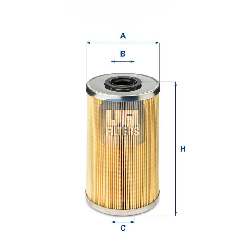 Фільтр палива, фільтрувальний елемент, RENAULT/NISSAN/OPEL INTERSTAR/MOVANO/VIVARO/MASTER/TRAFIC 00-/10-, Ufi 26.694.00