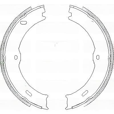 Комплект гальмівних колодок, стоянкове гальмо, Woking Z474600