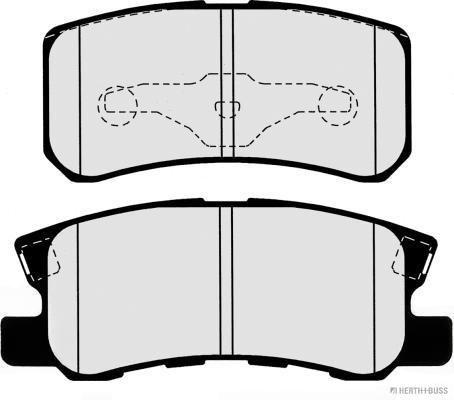 Комплект гальмівних накладок, дискове гальмо, MITSUBISHI, Herth+Buss Jakoparts J3615010