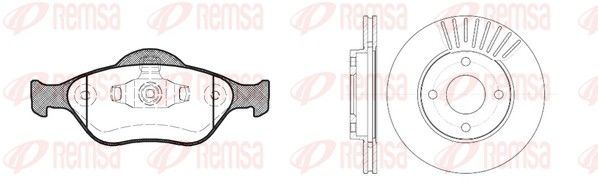 Комплект гальма, дискове гальмо, Remsa 8766.00