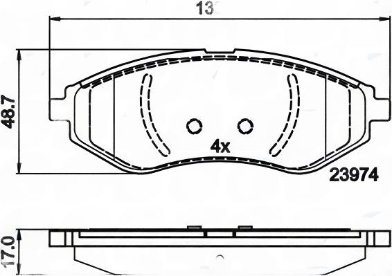 Комплект гальмівних накладок, дискове гальмо, Comline CBP01598