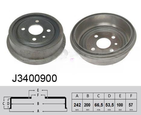 Гальмівний барабан, Nipparts J3400900