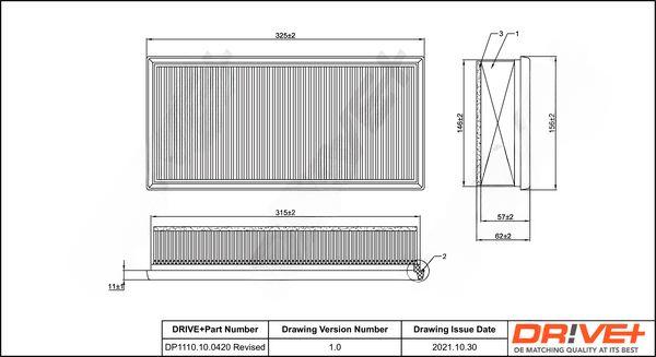 Повітряний фільтр, Dr!Ve+ DP1110.10.0420