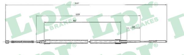 Тросовий привод, стоянкове гальмо, Lpr C0964B