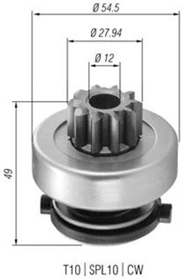 Мала шестірня, стартер, Magneti Marelli 940113020365