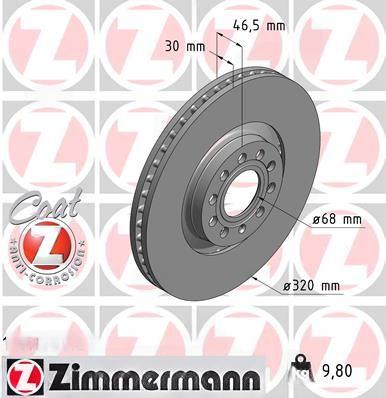 Гальмівний диск, Zimmermann 100.1249.20