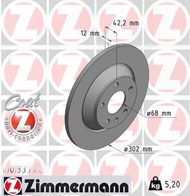 Гальмівний диск, Zimmermann 100.3335.20