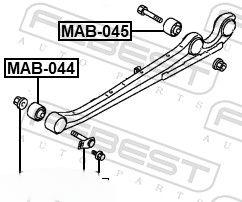 Гвинт для коригування розвалу, Febest 0498-005-KIT