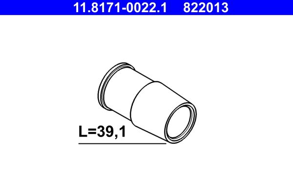 Напрямна втулка, гальмівний супорт, Ate 11.8171-0022.1