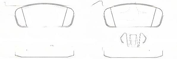 Комплект гальмівних накладок, дискове гальмо, Roadhouse 21540.10