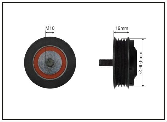 Натяжний ролик, поліклиновий ремінь, Audi A4/A6/Cabriolet, Skoda Superb I, VW Passat 1.6-2.0D 10.93-03.08 (60,5x15), Caffaro 8325