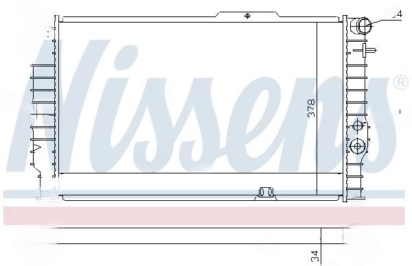 Радіатор, система охолодження двигуна, Nissens 630631
