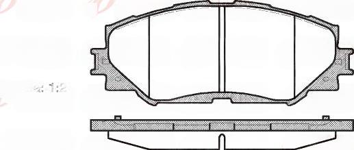 Комплект гальмівних накладок, дискове гальмо, Remsa 1232.00