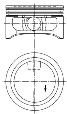 Поршень, OPEL 86,50 2,2i 16V Z22SE, Kolbenschmidt 94912620