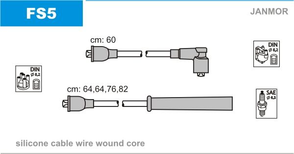 Комплект проводів високої напруги, Janmor FS5