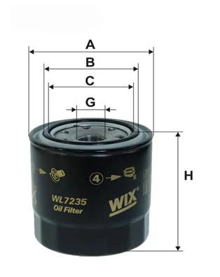 Оливний фільтр, фільтр для накручування, Wix Filters WL7235