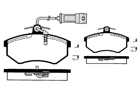 Комплект гальмівних накладок, дискове гальмо, Hi-Q SP1043