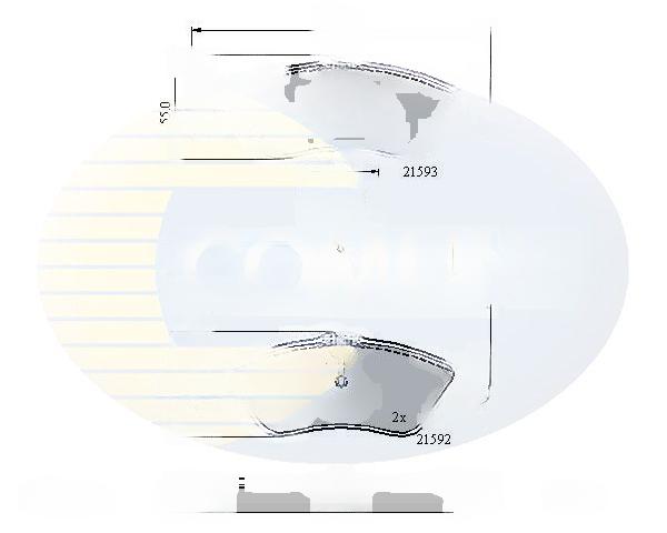 Комплект гальмівних накладок, дискове гальмо, Comline CBP0478