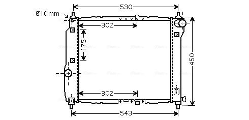 Радіатор, система охолодження двигуна, CHEVROLET Радіатор охолодження Aveo 1.2/1.5 05- Daewoo, Ava DWA2066