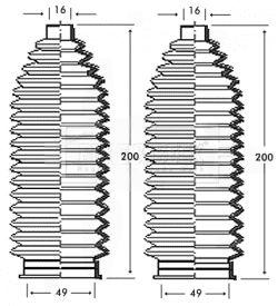 Комплект гофрованих кожухів, механізм рульового керування, Borg & Beck BSG3242