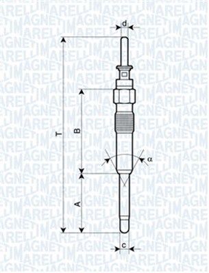 Свічка розжарювання, BMW X5,3,5,7 LAND ROVER FREELANDER ROVER 75 [062900023304], Magneti Marelli 062900023304